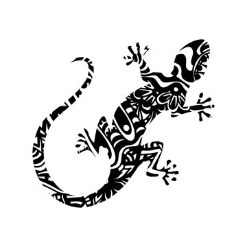 Lizard - black Ornamental Figure