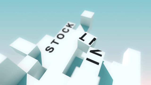 Internet Economy words animated with cubes