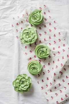 Green cupcakes