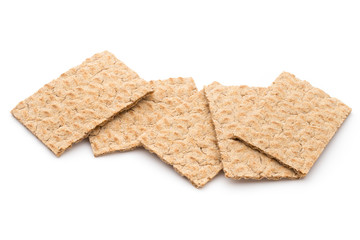 Stack of wholegrain crispy bread.