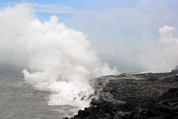 Lava Rohling in the ocean