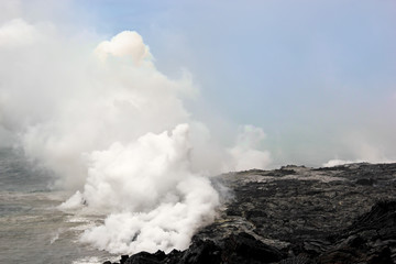 Fototapeta na wymiar Lava Rohling in the ocean
