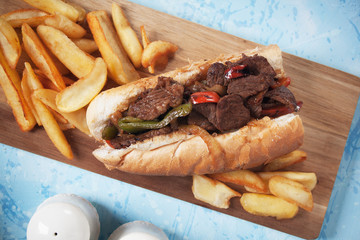 Philly beef steak sandwich