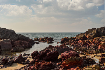 Fototapeta na wymiar Beauty Arambol beach landscape