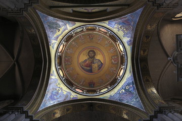 聖墳墓教会のドームのフレスコ画