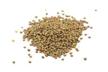 Heap of raw lentils