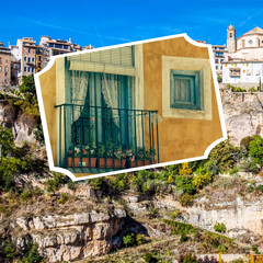 Collage of Cuenca Spain Europe.