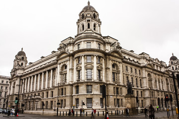 Fototapeta na wymiar Whitehall palace on a winter day