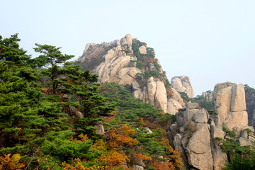 Fototapeta na wymiar Autumn mountains in South Korea