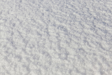 Snow drifts in winter