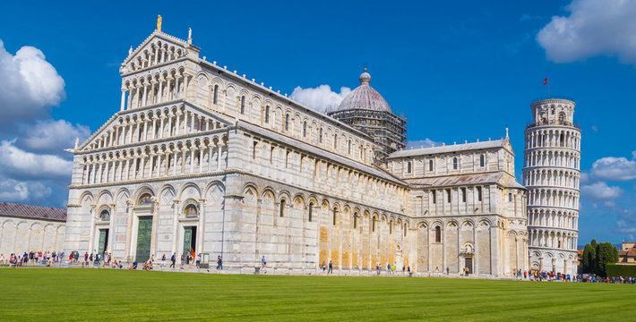 Pisa Cathedral and Leaning Tower at Duomo Square