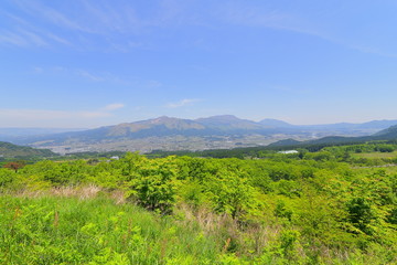 Fototapeta na wymiar 阿蘇大観峰の風景