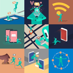 Illustration of social media