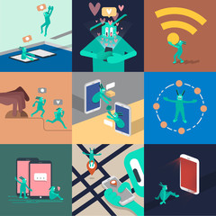 Illustration of social media