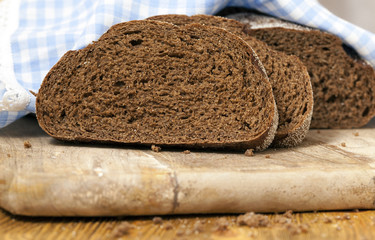 Sliced rye bread