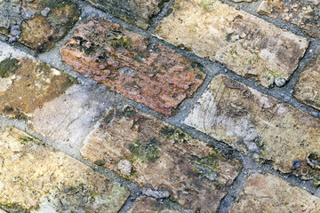 Yellow brick, close-up