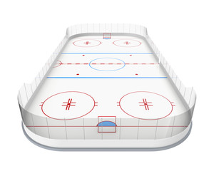 Fototapeta premium Ice Hockey Rink Isolated