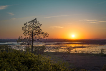 Fototapeta na wymiar Sunset over the Wetlands