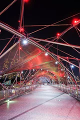 Peel and stick wall murals Helix Bridge The Helix bridge at night in Singapore