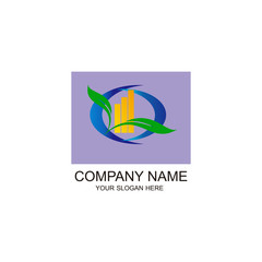 Real Estate logo design template. Corporate branding identity