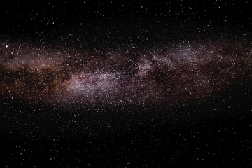 Zelfklevend Fotobehang Milky Way over mountains © Vastram