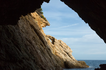 Fototapeta na wymiar Grottos at coast