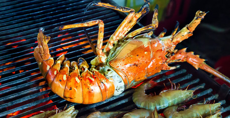 Lobster seafood omar cuisine