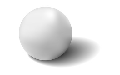 Vector white 3D sphere