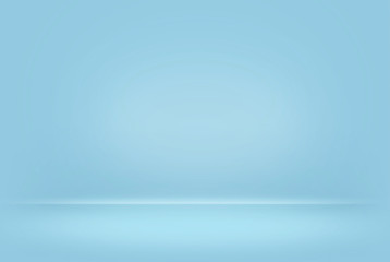 Abstract blue pastel  blurred smooth background color gradient wall can used creative concept,add product.