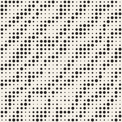Modern Stylish Halftone Texture. Endless Abstract Background With Circles. Vector Seamless Mosaic Pattern.