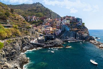 Naklejka premium City MANAROLA, National Park Cinque Terre , Liguria , Italy