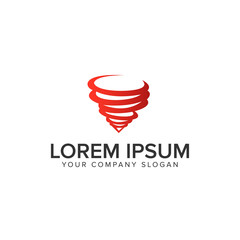 Obraz premium whirlwind twister Logo design concept template