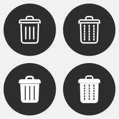 Trash can - vector icon.