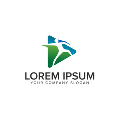 people activity Logo design concept template