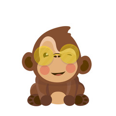 Cute monkey cartoon. 