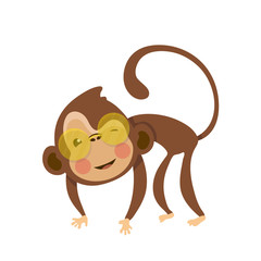 Cute monkey cartoon. 