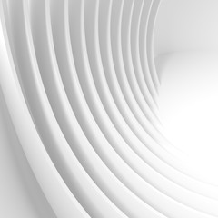 Circular Building Background. White Business Card Concept