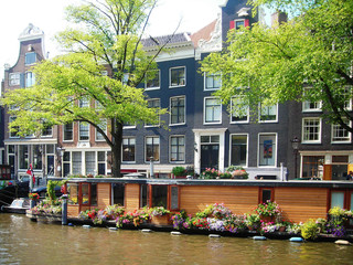 Dutch building on the river