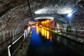 Tunnel in the city center of Birmingham, UK