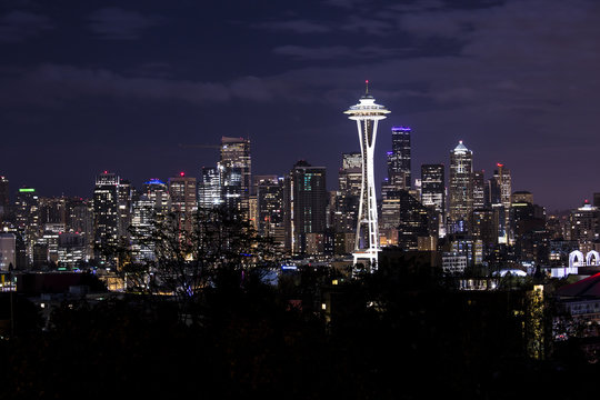 Seattle at night
