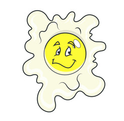 Cartoon Egg Yolk Vector