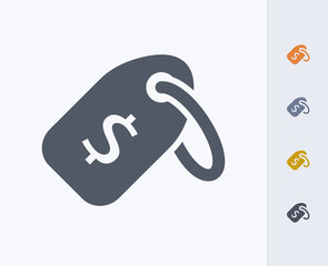 Price Tag - Carbon Icons. A professional, pixel-aligned icon designed on a 32 x 32 pixel grid and redesigned on a 16 x 16 pixel grid for very small sizes.