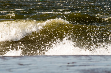 Baltic Sea Waves at the Beach of Świnoujście, Poland