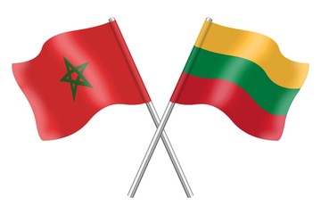 Flags. Morocco and Lithuania