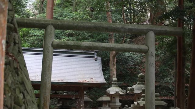 鳥居のある石畳み