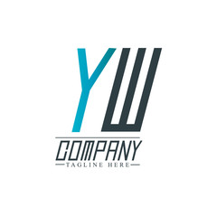 Initial Letter YW Design Logo Template