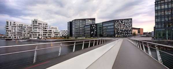 View from Bryggebroen Bridge in Copenhagen, nobody