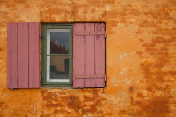 Detail of windows of old houses in Copenaghen
