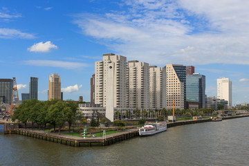 Fototapeta na wymiar Rotterdam. The urban landscape of a modern European city.