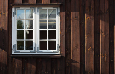 Detail of windows of old houses in Copenaghen